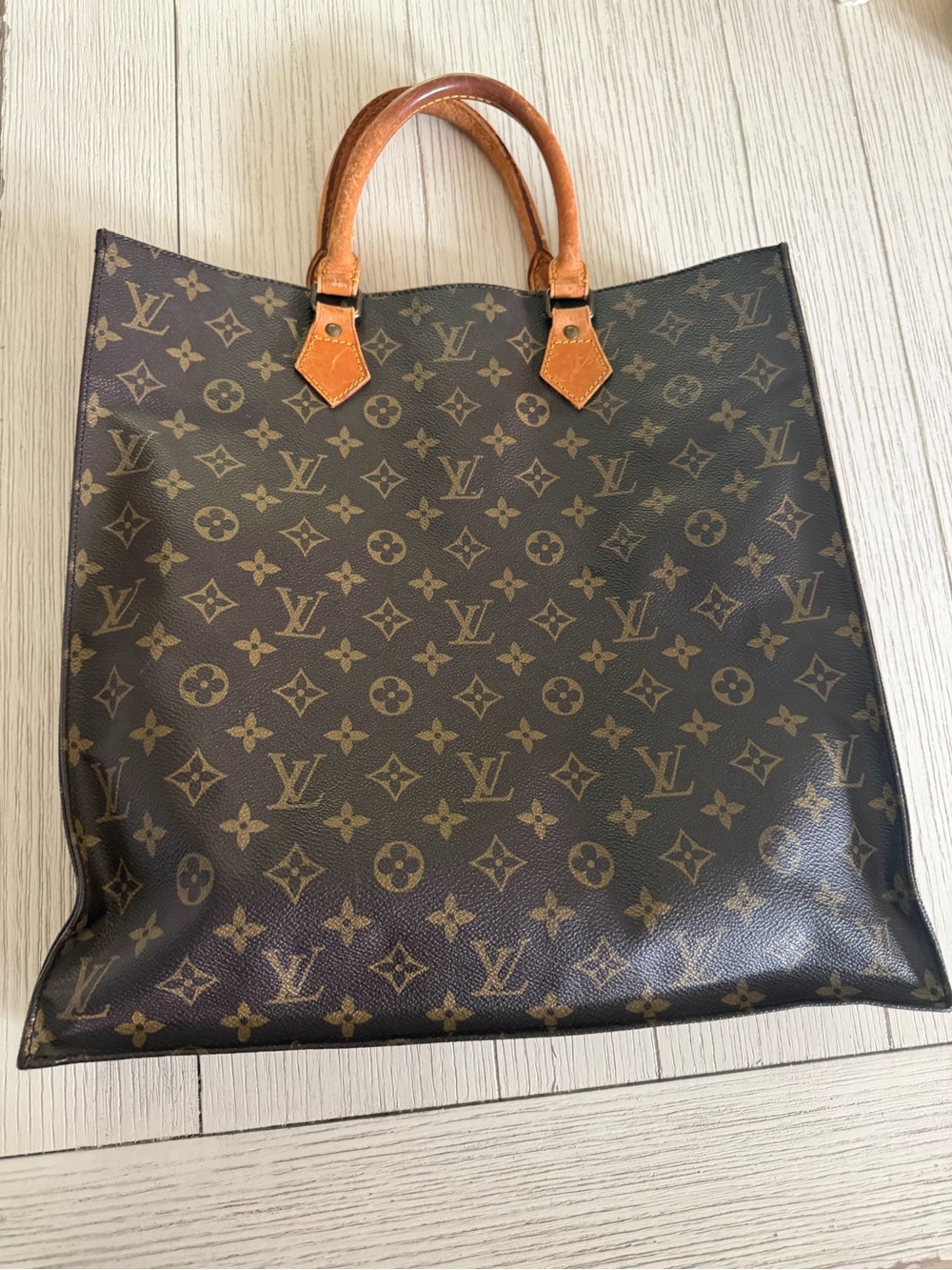 Louis Vuitton Monogram Sac Plat Canvas Tote in Brown - Picture 15 of 15
